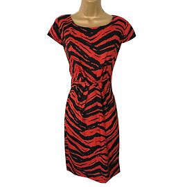 Hobbs Kleid Schwarz Orange