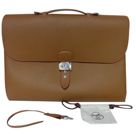 Hermès-Bolsa / maleta-Dourado