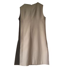 Vestido Paule Ka de algodão preto e bege Preto Bege