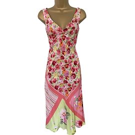 Gerard Darel Vestido Rosa Multicolor Verde