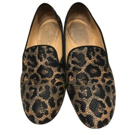 Christian Louboutin-Loafers-Leopard print