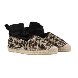 Saint Laurent-Alpargatas-Estampado de leopardo