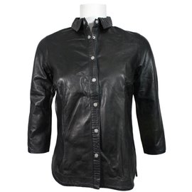 Zadig & Voltaire-Zadig Voltaire Deluxe leather shirt/jacket-Black