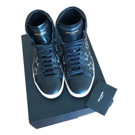 Saint Laurent-High top sneakers-Black
