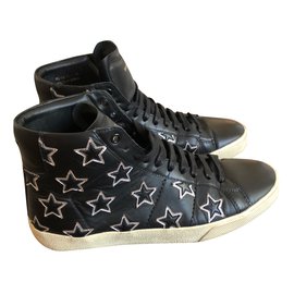 Saint Laurent-High top sneakers-Black