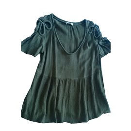 Top oversize Bash Rita caqui de viscosa Caqui