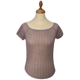 Chloé Pink Silk Lurex Top with Silver Thread Pink