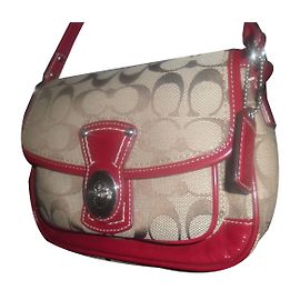 Coach Sac à main Rouge Beige