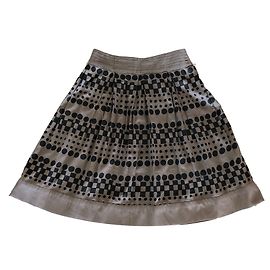 Falda Adolfo Dominguez de algodón con estampado geométrico beige topo Beige Gris pardo