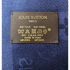 Louis Vuitton-Châle Monogram-Bleu Marine