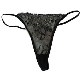 Autre Marque String en dentelle noir Charlott Noir