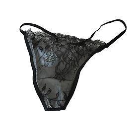 Autre Marque Charlott Lingerie String aus schwarzer Spitze Schwarz