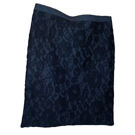 Apostrophe Wool and Lace Skirt Dark Grey Dark grey