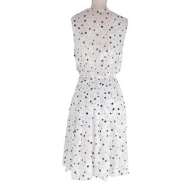 Givenchy-Kleid mit Schulterwickel-Schwarz,Weiß