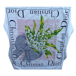 Christian Dior Cachecol Branco Verde