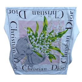 Christian Dior-Cachecol-Branco,Verde