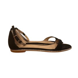 Mellow Yellow-sandals-Black,Silvery