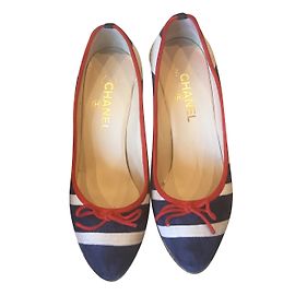 Chanel Pumps Beige Suede High Heels Beige