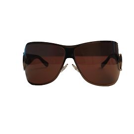 Óculos de sol Gucci Marrom Metal Marrom