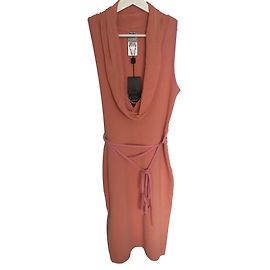 Vestido Herve Leger Rosa e Salmão em Rayon Outro