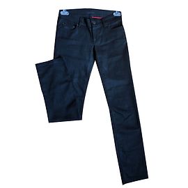 Prada Jeans aus schwarzer Baumwolle gerade Schwarz