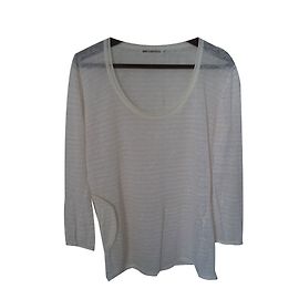 American Retro T-shirt a maniche lunghe in lino rosa Rosa