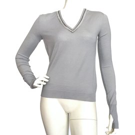 Yves Saint Laurent-Knitwear-Grey