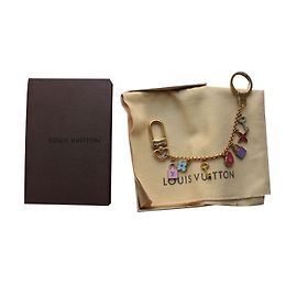 Louis Vuitton Titular de chave e bolsa de charme Rosa Azul Dourado Verde Amarelo