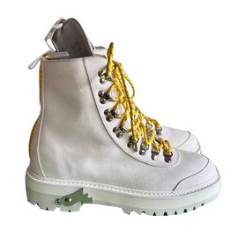 Off White Bottines Écru