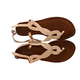 Aldo T sandals leather white White