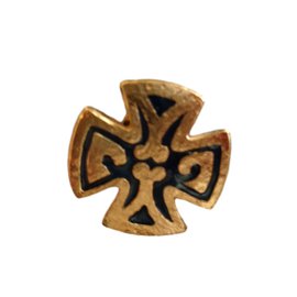 Broche Yves Saint Laurent Croix de Malte Bleu Bleu