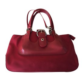 Bolsa Lancel vermelha de couro e nylon Vermelho