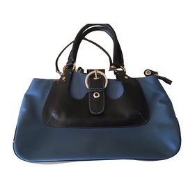 Bolsa Lancel azul de couro e nylon Azul