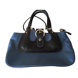 Borsa Lancel blu in pelle e nylon Blu