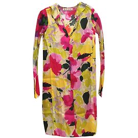 Vestido túnica Marni com padrão floral multicolorido em viscose Multicor