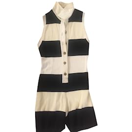 Chanel Jumpsuits Black Cream