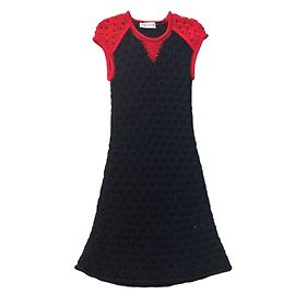 Sonia Rykiel Kleid aus schwarzer Baumwollstrickware Schwarz
