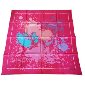 Hermès-Silk scarves-Pink