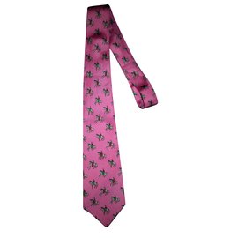 Hermès-Cravates-Rose
