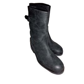 Aigle Biker Boots Black Leather 36 Black