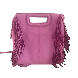 Borsa Maje M in pelle rosa Rosa