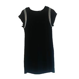Vestido Sandro de seda negro Negro