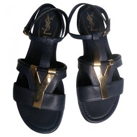Saint Laurent-sandals-Navy blue
