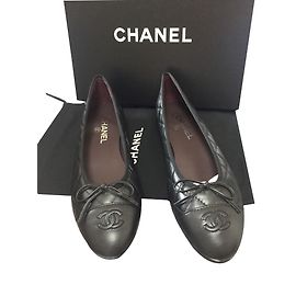 Chanel Bailarinas Acolchoadas Preto