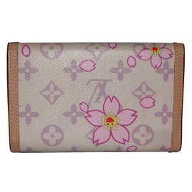 Louis Vuitton-Brieftasche-Pink,Beige