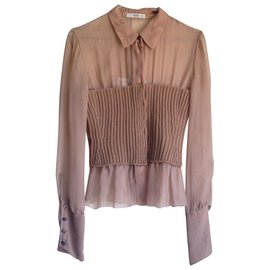 Blusa Prada in seta beige Beige