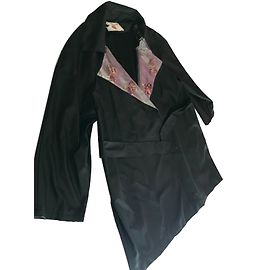Autre Marque Lady Trucmuche Black Cotton Coat Black