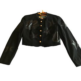 Giacca corta Moschino Cheap And Chic nera in cotone 38 Nero