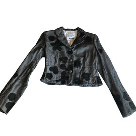Moschino Short Jacket Grey Cotton Grey Dark grey