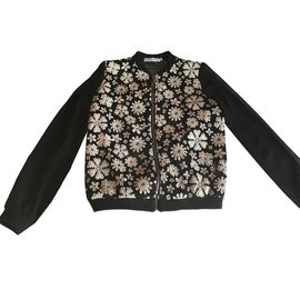 Autre Marque By Clara Jacket Black and White Black White